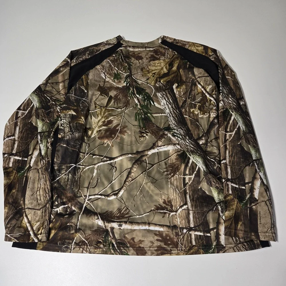 Realtree Shirt Mens XL Extra Large Long Sleeve Woodland Camo Active Hunting